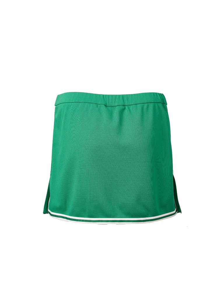 MILES AND MILES AND MILES Pique Mini Skirt_Green
