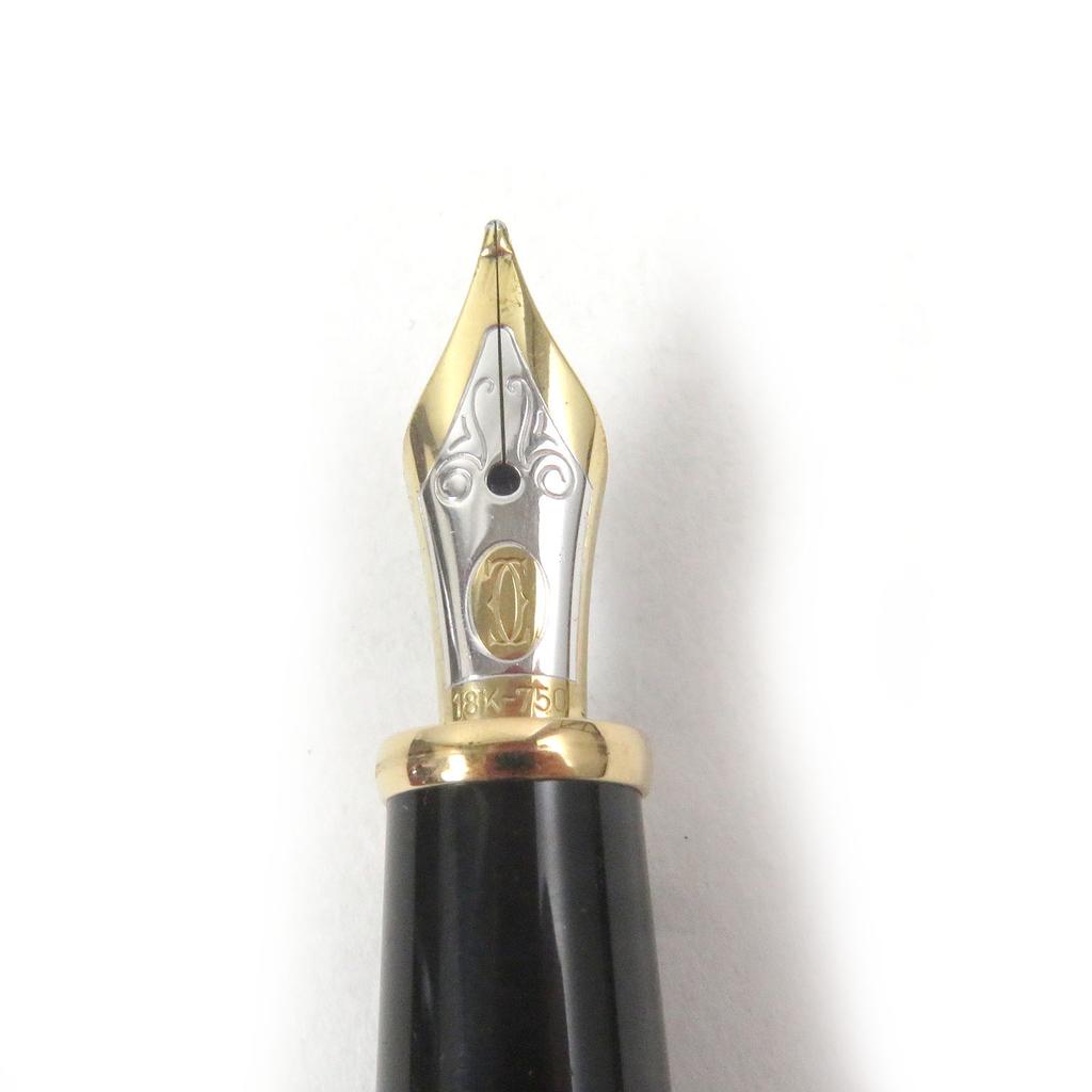 Very Good Cartier fountain pen Diaboro de Cartier Cap type Black gold Used