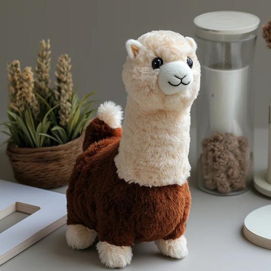 Interactive Robotic Alpaca Lifelike Walking Sounding Stuffed Animal Realistic Alpaca Plush