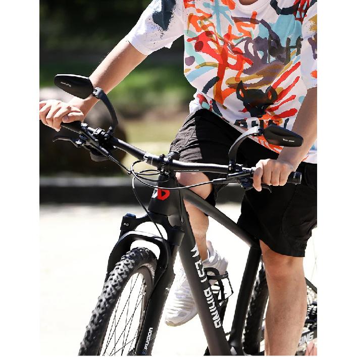 WEST BIKING Bicycle Rear View Mirror 360 Degree Rotate for Bike MTB Bicycle Electrical Bike Wide-Range Adjustable Angles Mirror