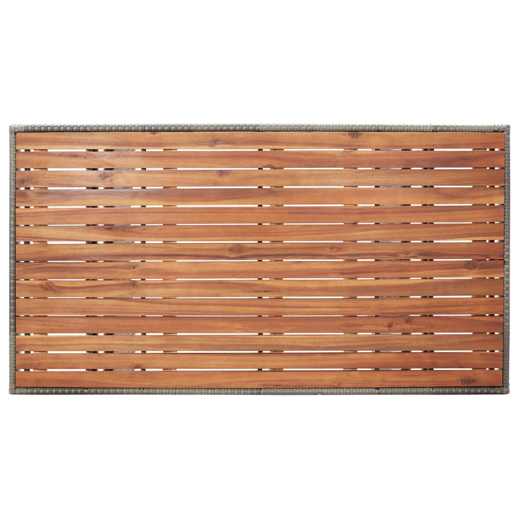 vidaXL Gartentisch Grau 120x70x66 Cm Akazie Massivholz