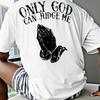 Vintage Unisex Sport Comfortabel Ademend Alleen GOD KAN MIJ BEOORDELEN Bedruikt Rond Hals T-shirt Buiten Unseix Oversized Casual Top