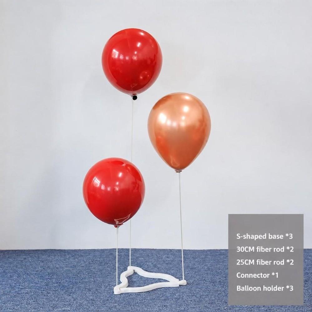 Plastic Balloon Support Holder White Balloon Stand Set Durable Party Balloon Holder Birthday Party