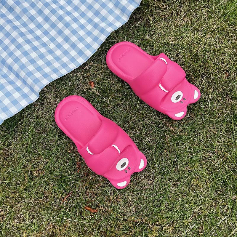 

Модные EVA Уродливые Милые Смешные Женские Тапочки Медведь Летние Сандалии Модные Универсальные Легкие Ванные Банные Нескользящие Тапочки Инс 2025 44-45