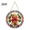 Xmas Tree Hanging Charms Christmas Ornaments, Acrylic Festive Pendants with Lanyard for Ornaments Holiday Party Home Decoration, Indoor Scene