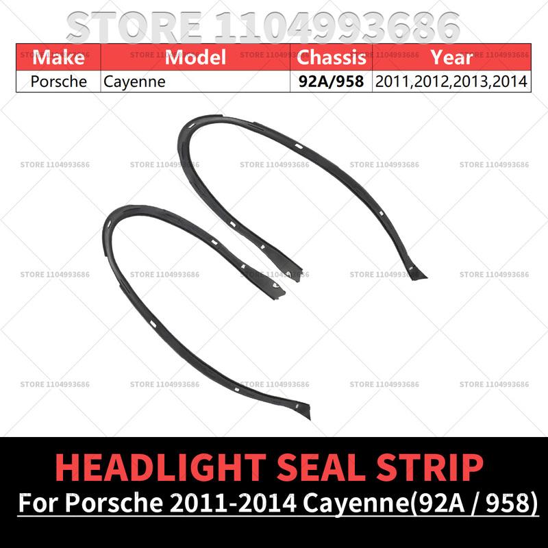 Para Porsche Cayenne 2011 2012 2013 2014 92A 958 Tira de Sellado de Goma para Faro Embellecedor Sello Limpiaparabrisas para Pantalla de Lámpara Junta