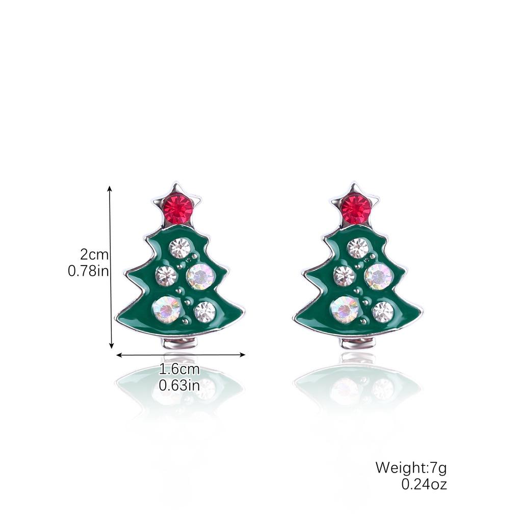 Europäisches und Amerikanisches Weihnachts-Ohrring-Set Funkelnde Diamant-Schneeflocke Glocke Feiertags-Ohr-Accessoires