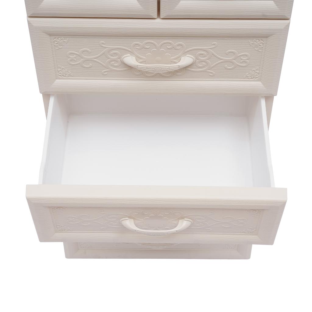 5 Layers Storage Cabinets 6 Drawer Moveable Cabinet Storage Organizer White Great Home Decor For Bedrooms, Living Rooms, Studies