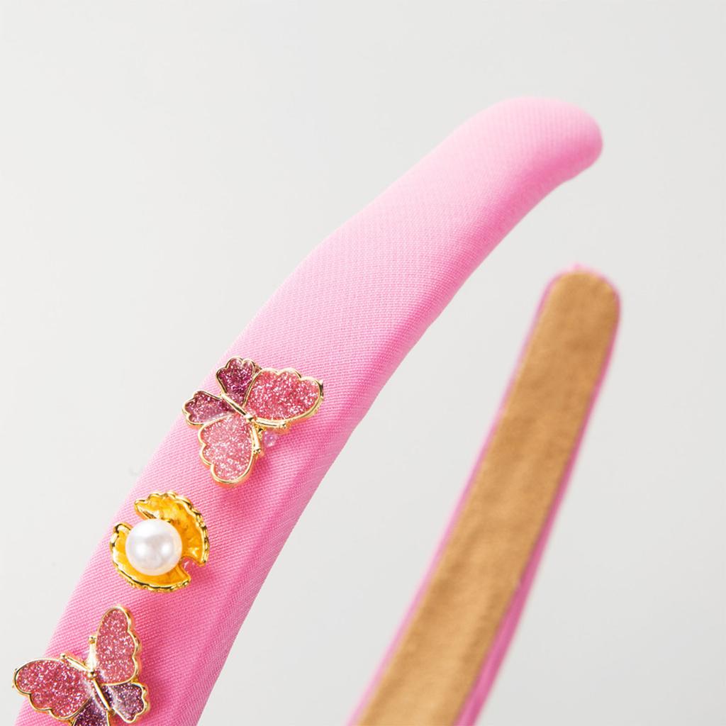 Elegant HighSkull Hairband Butterfly Studded Headband French Style Hairhoop for Female Hair Styling Ornaments Girl Gift