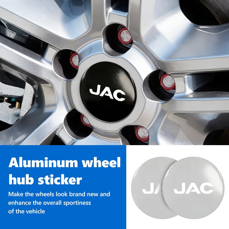 For JAC 4PCS 56mm Car Badge Wheel Center Cover Stickers Hub Caps Decal S2 J3 Board Refine J5 J6 J7 J4 JS2 S3 JS3 J2 S5 T8