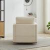 Four-Sided Upholstered Swivel Accent Chair, 360 degrees Club Chair & Lounge Chair with Armrests for Living Room, Bedroom, Apartment & Children's Room