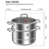 Kangbahe 304 SS 3D Circulating Heating Steamer