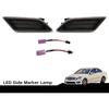 NJSBYL Smoke Lens White Full LED Front Side Marker Light Kit for 2012 2013 2014 Mercedes Benz Pre-LCI W204 LCI C250 C300 C350 C63 AMG Coupe Base
