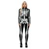 Popular Skeleton Ghost Suit D Digital Printing Halloween Cosplay Suit Women's Jumpsuit