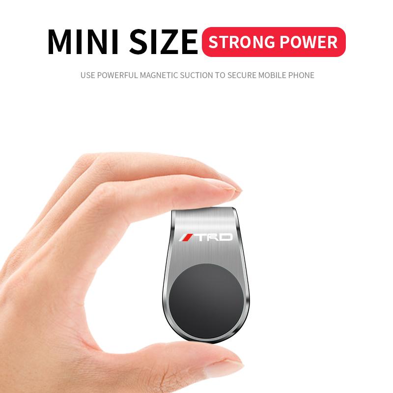 1x Car Magnetic L-shaped Car Dedicated GPS Phone Holder Emblem for Toyota TRD Chr Corolla Camry Rav4 Yaris Hilux Prius Avensis Auris
