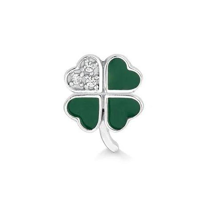 New Copper Four-Leaf Clover Lucky Grass Pendant Bead Diy Fit Original Pendant Charm Bracelet Women Fashion Jewelry