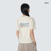 [Snow Peak I BT21] Women's Semi-Crop Short Sleeve T-Shirt Pastel Yellow (S26MWFTS91)
