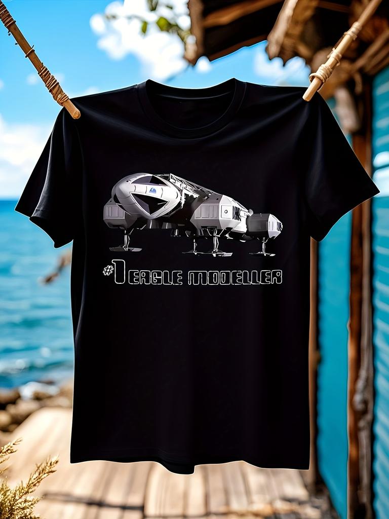 PLATZ: 1999 #1 EAGLE Modellbau T-Shirt Vintage Weltraum-Thema G...