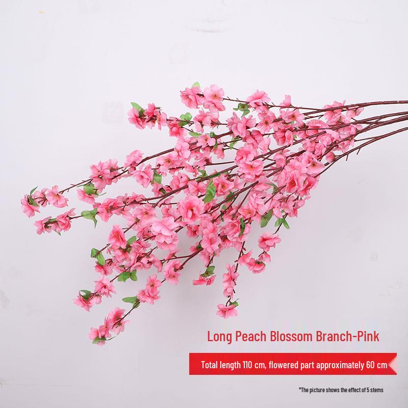 Artificial Cherry and Peach Blossom Branches for Indoor/Outdoor Decoration, Wedding Decor, Pear Flowers, Faux Silk Ceiling Rattan
