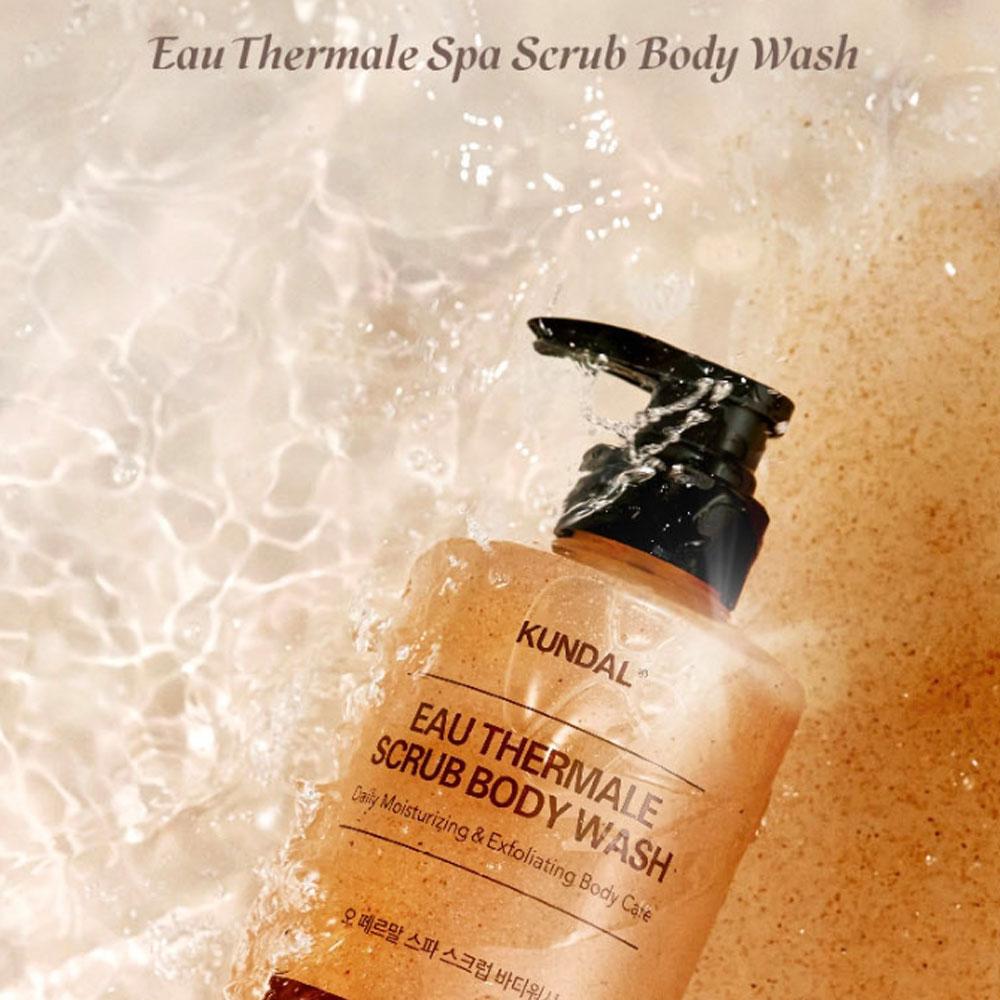 KUNDAL Eau Thermale Spa Scrub Body Wash Leather Iris 500ml