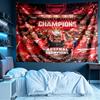 Football Team Print Tapestry, Lightweight Wall Hanging, for Bedroom, Dorm, Living Room, Home Art Decor - Birthday Christmas Gift for Friends