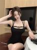 Summer Sexy Pure Desire Wind Lace Splicing Sling Vest Female Spice Girl Slim and Thin Short Outer Sleeveless Top