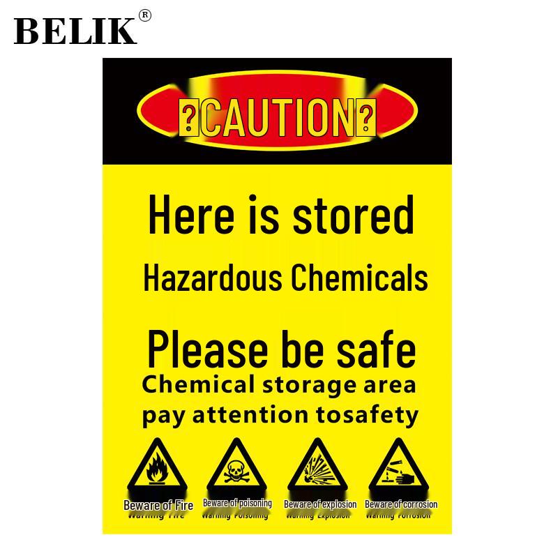 BELIK Hazardous Chemical Warning Sign 40x60 CM