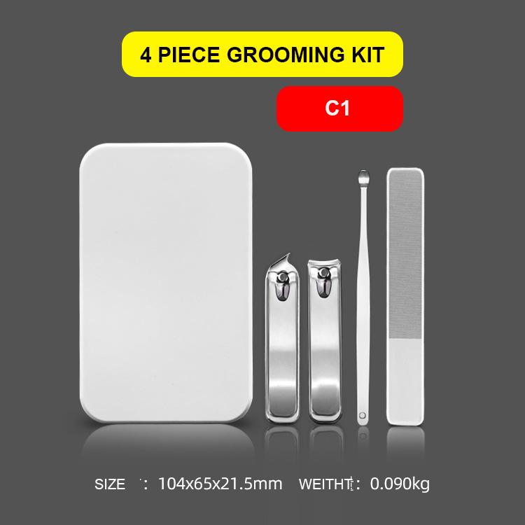 Manicure & Pedicure Set with Stainless Steel Toe Nail Clipper & File Grooming Kit Custom Logo and Package Gift