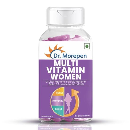 DR. MOREPEN Multivitamin Tabs for Women with Calcium, Vitamin D3 & 21 other Nutrients | Energy & Immunity Booster Supplement | 60 Tablets
