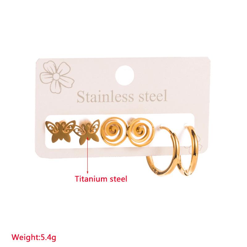 Kvinners stud øredobber Hjerteformet Creative Micro Sett Farge Zircon Overdreven Tilbehør Øredobber