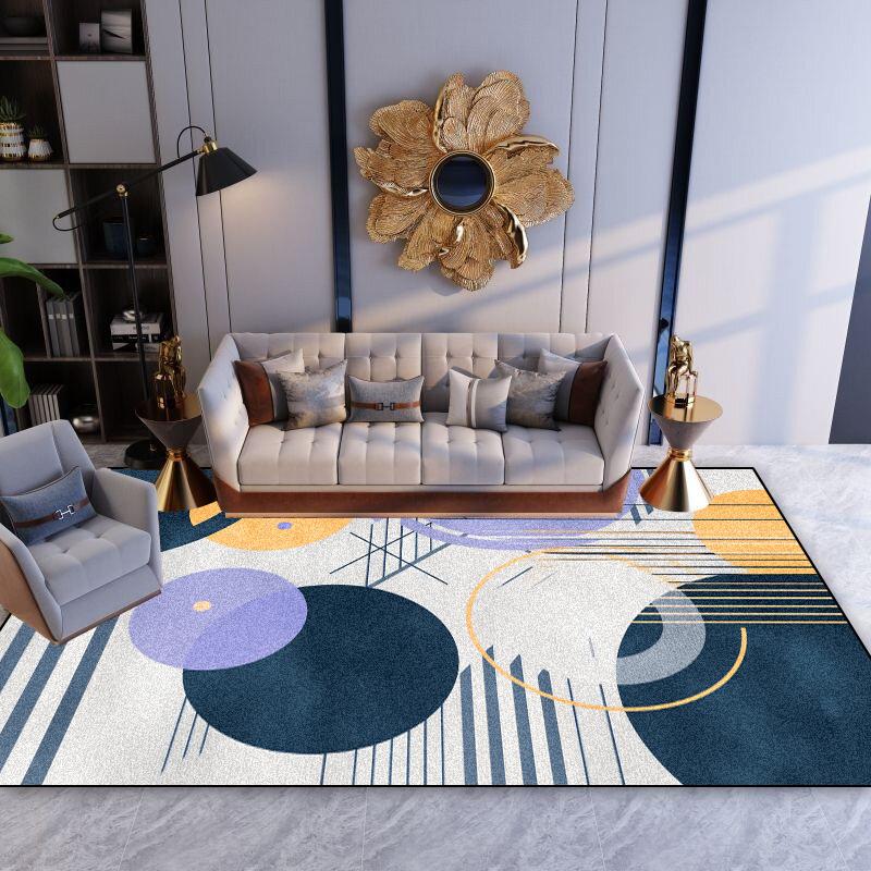 Geometrische Gamer-Teppiche im nordischen Stil Wohnzimmer Schlafzimmer Heimdekoration Sofabereich Plüsch Weiche Teppiche Spielzimmer Rutschfeste Bodenmatten