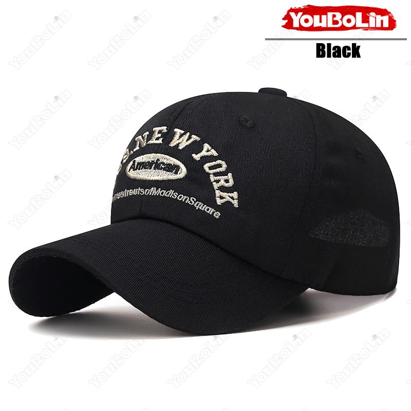 Retro Letter Embroidery Soft Top Baseball Cap Korean Trendy Duckbill Cap Outdoor Sun Protection Hat