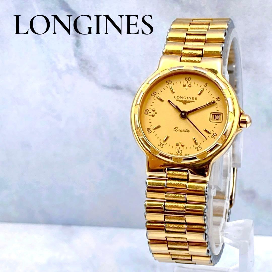 Used Working item LONGINES Conquest Ladies Watch Gold Genuine Belt Longines CONQUEST GP Vintage Women SS 3 Hand Date