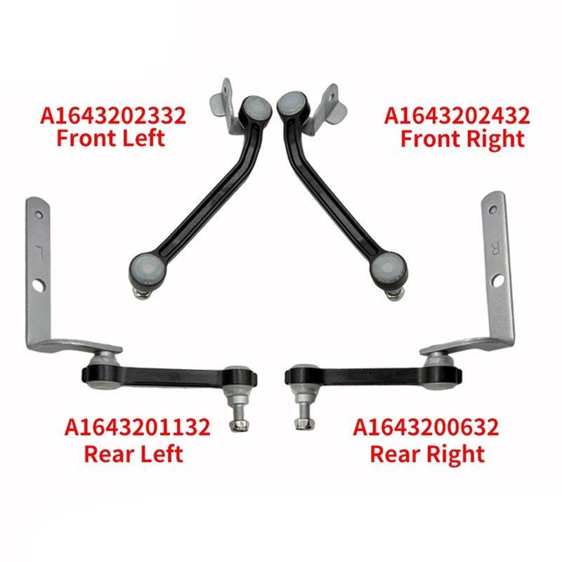 Level Sensor Rod Link 4Pcs/Set For Mercedes ML W164 GL350 GL450 GL550 04-12 A1643201132 1643200632 164332 1643202432