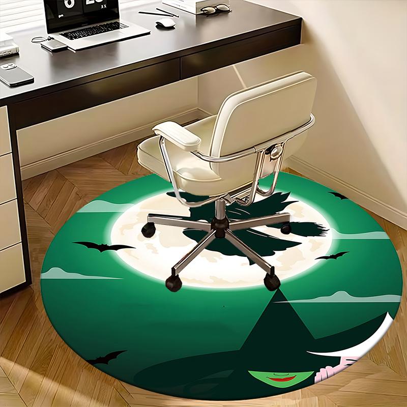 

Witch Moon Broomstick Halloween Chair mat Round Rug Office carpet, Non slip, Suitable for Living Rooms, Bedrooms,Decor1205912a 80cm by 80cm