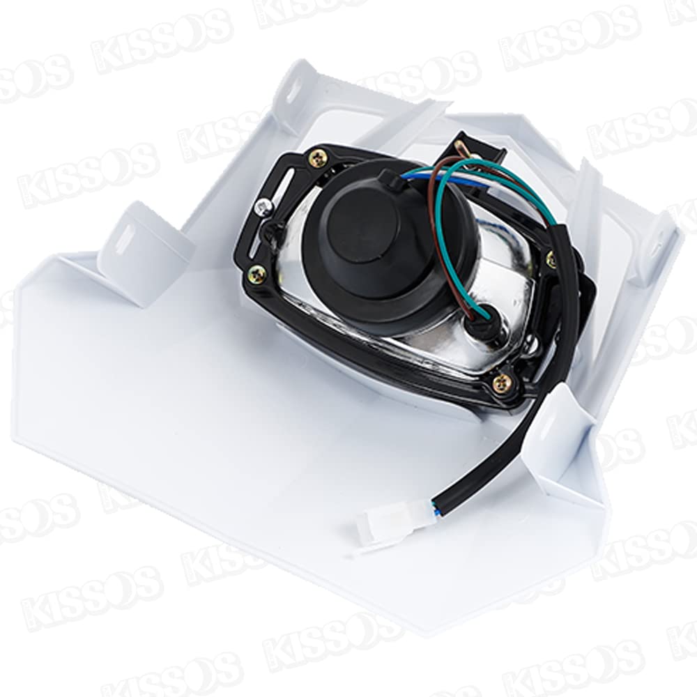 Headlight Cowl Motocross Street Headlamp Front Mask Motorcycle Dirt Bike Light Cowl Off-Road (White)