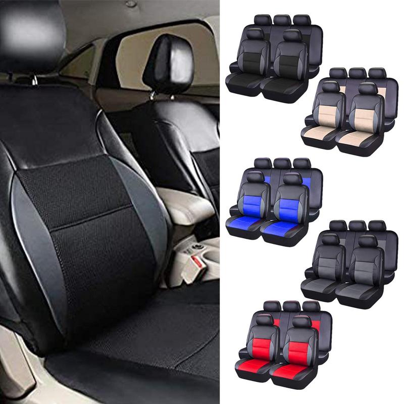 Coprisedile Universale per Auto Set Coprisedili in Pelle PU Compatibile con Airbag Coprisedile per Proteggere Sedile Auto Interno Auto