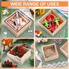 4 Sizes Wooden Boxes 4pcs - Rustic Craft Square Boxes (4x4 To 7x7 Inches), Storage Centrepiece for Wedding, Party Table & Home Drawer Decor