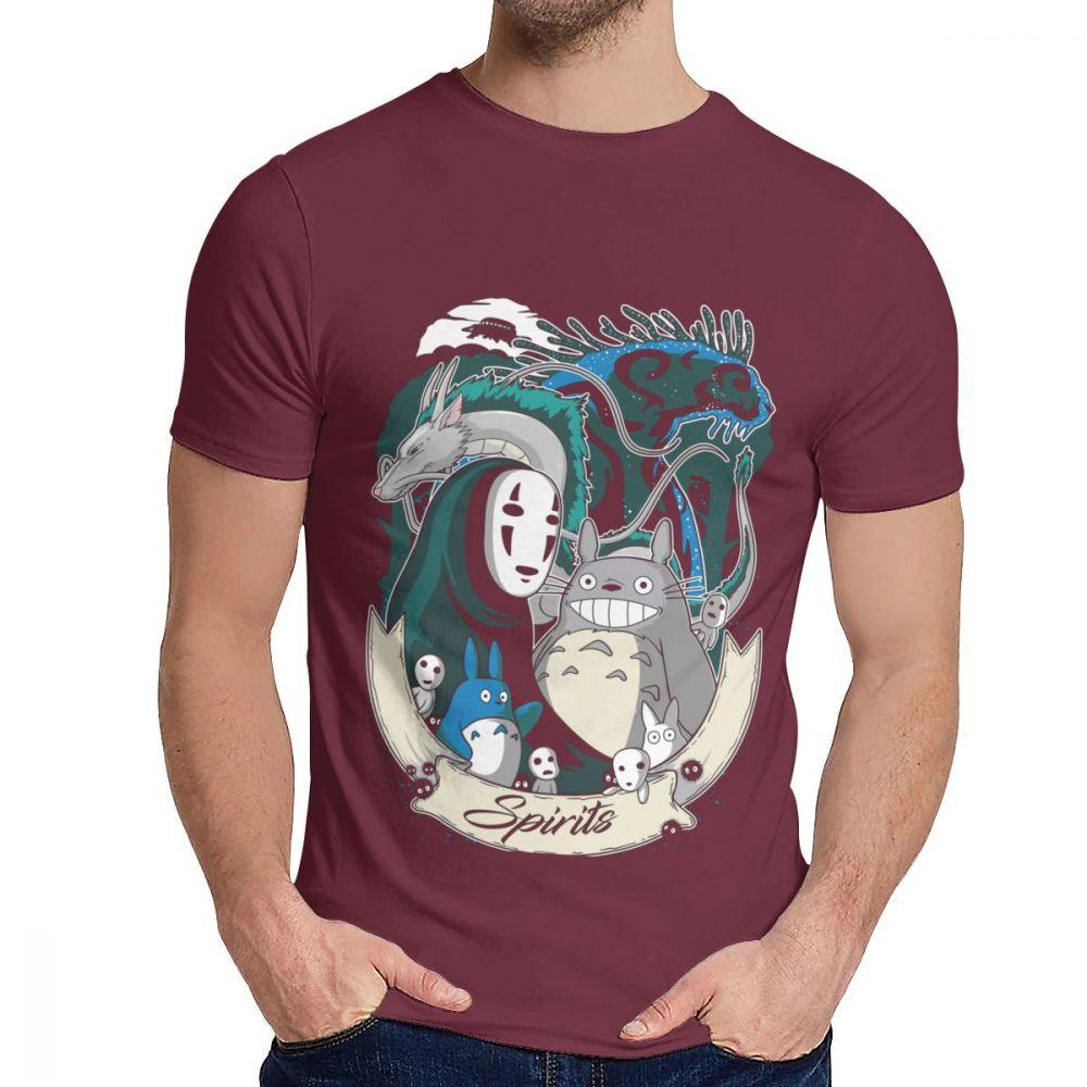 Studio Ghibli Totoro Spirit Away White Dragon Haku T Shirt Fashion Crewneck Custom Men S Harajuku