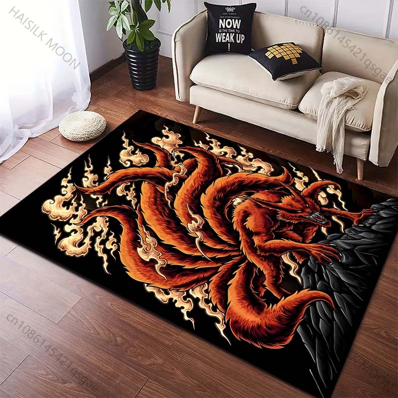 

New Arrived! Japanese Mythology Fox K-Kurama Pattern Carpet Modern Living Room Bedroom Sofa Home Decor Rugs Decorative Mat Gifts 40x60cm (16x24in)