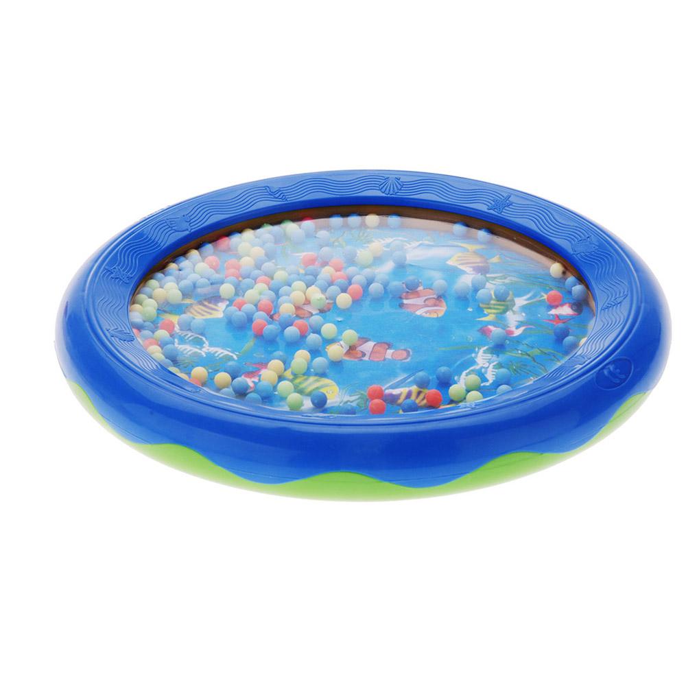 

Ocean Wave Bead Drum Нежный морской звук Музыкальная обучающая игрушка Инструмент для маленьких детей синий