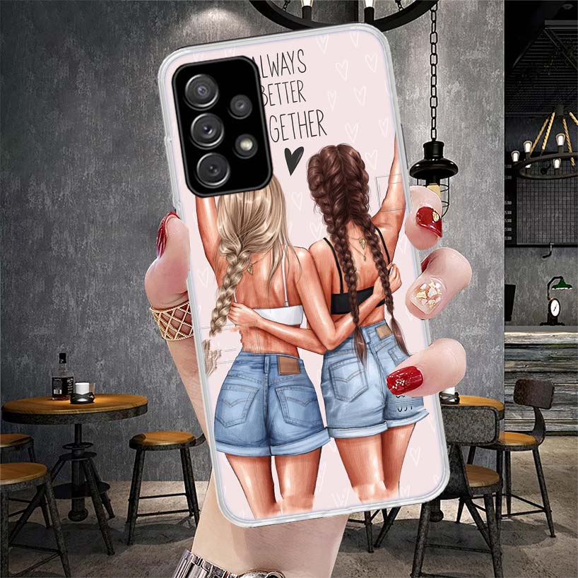 

Girls Best Friends Forever BFF Soft Phone Case For Samsung Galaxy S22 S23 S24 S25 Edge S26 Ultra S20 FE S21 Plus + Fundas Coque Samsung S24
