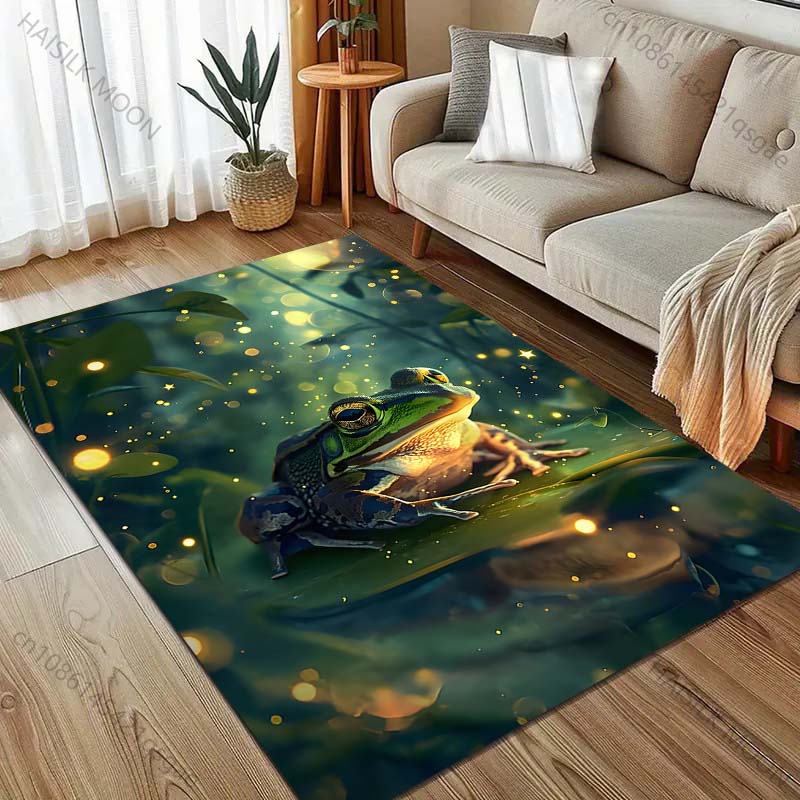 1PC Frog with Twinkling Starlight Carpet for Living Room Bedroom Sofa Home Decor Rus Non-slip Floor Mat Luxury Gift