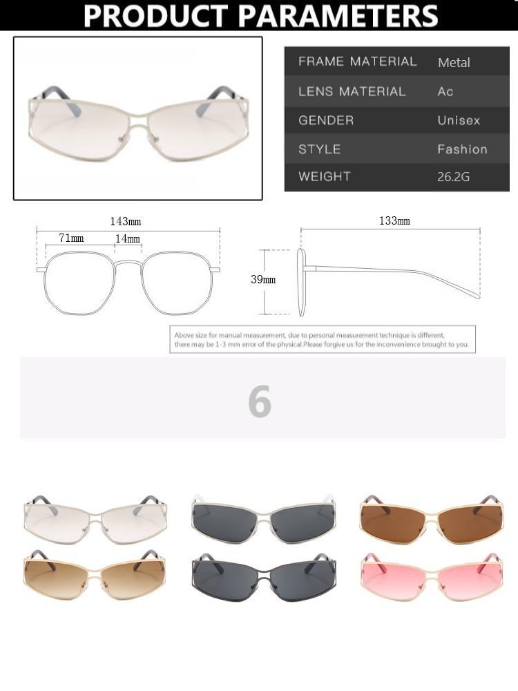 Y2k Sonnenbrille Damen Herren Übergroß Marke Designer Verlauf Goggle Sonnenbrille Steampunk Brille Shades Eyewear Spiegel Brille