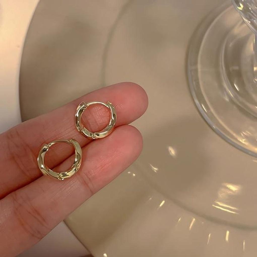 Women's Twist Plain Daily Earrings (2 Colors)
