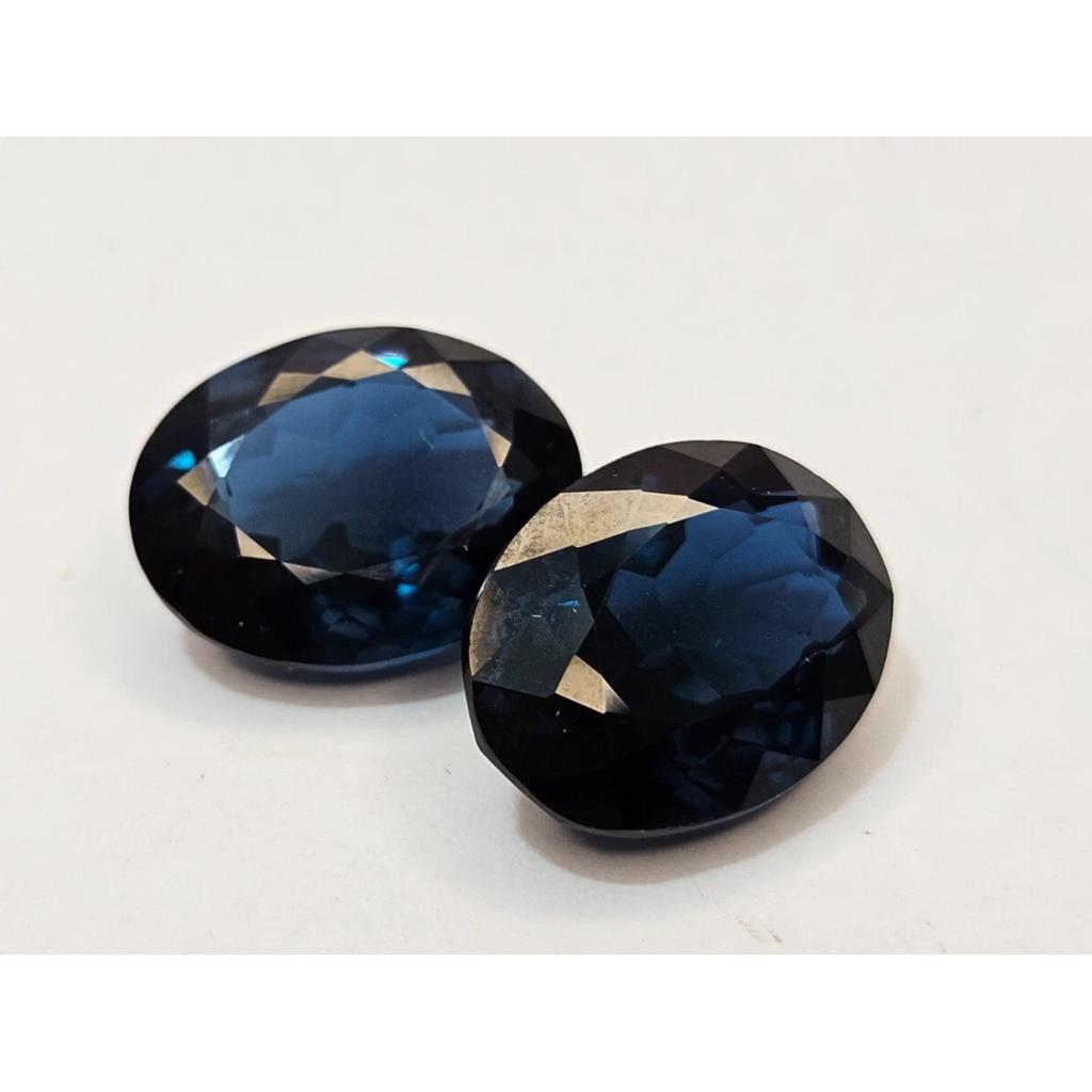 44+ Ct Natural Dark Blue Indicolite Tourmaline Oval Cut Pair Fabulous Gemstone