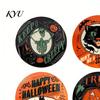 Stain Resistant Table Pads for Kitchen Halloween Wooden Coasters, Decorative Placemats Dining Table, Heat Mats Reusable Room with Pumpkin Ghost