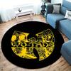 Okrągły dywan Wu-Tang Clan, Dywan do salonu, sypialni, przy sofie, pokoju zabaw, Mata podłogowa antypoślizgowa