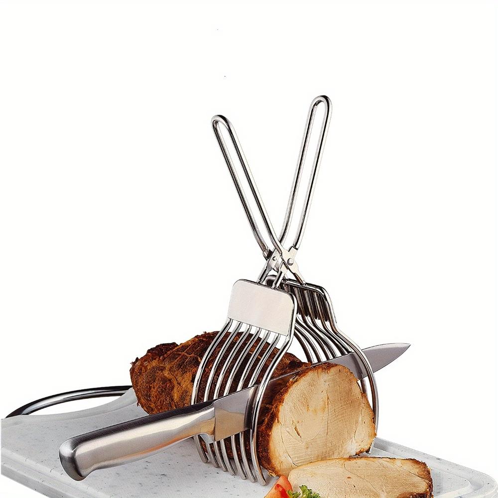 Stainless Steel Multi-Function Slicer BBQ Clip Portable Meat Ham Bread Cutter Heavy Duty Kitchen Tool for Home Outdoor Camping