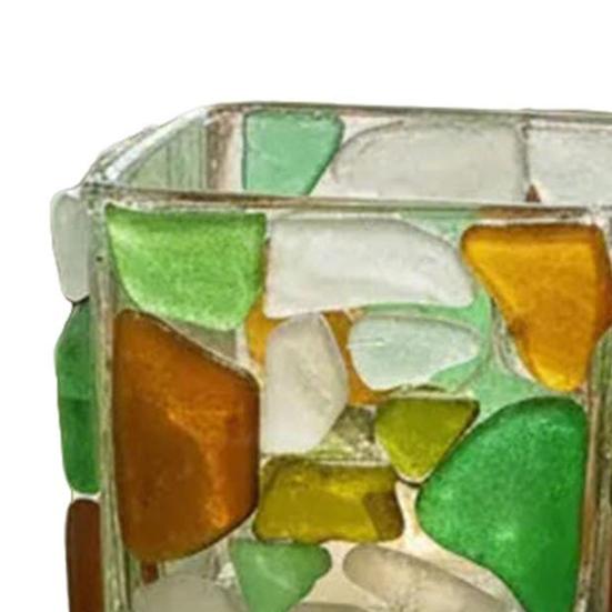 Sea Glass Tea Light Holders Handmade Mediterranean Candlesticks Nature Inspired Candle Holder Unique Gift